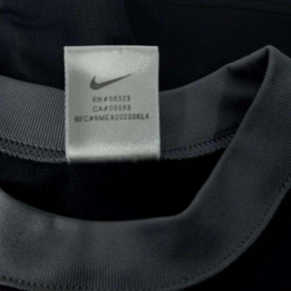 NIKE Gray Black Polyester Padded Elbow Performance Jersey Shirt Boys Size Medium